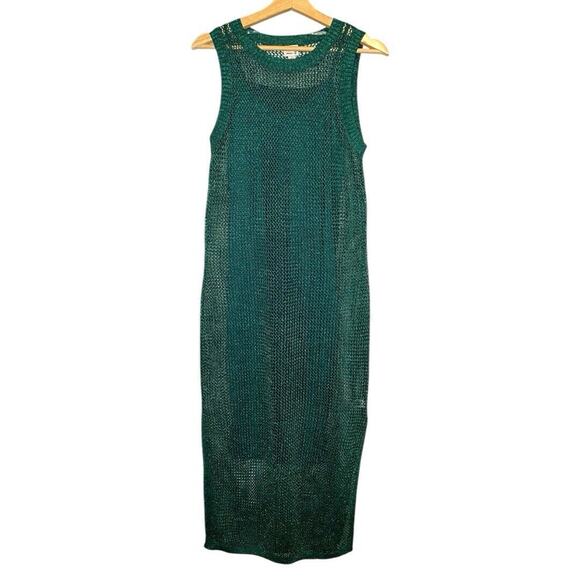 A New Day Openwork Midi Mesh Dress Womens Sm Shiny Glam Party Resortwear Beachy - Picture 11 of 11